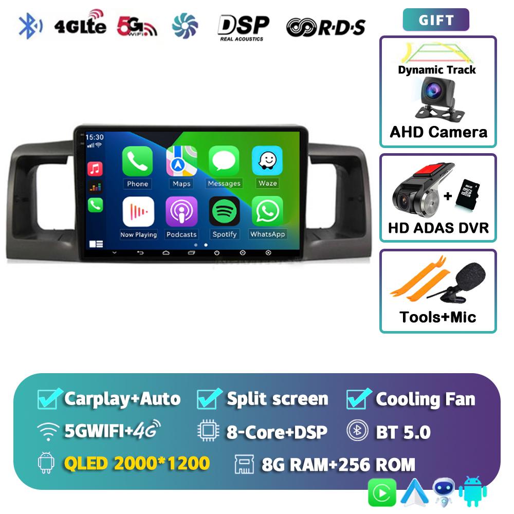 Android 14 Carplay Автомагнитола для Toyota Corolla E120 E 120 BYD F3 2007 2008 2009-2011 Мультимедийный Видеоплеер GPS Стерео