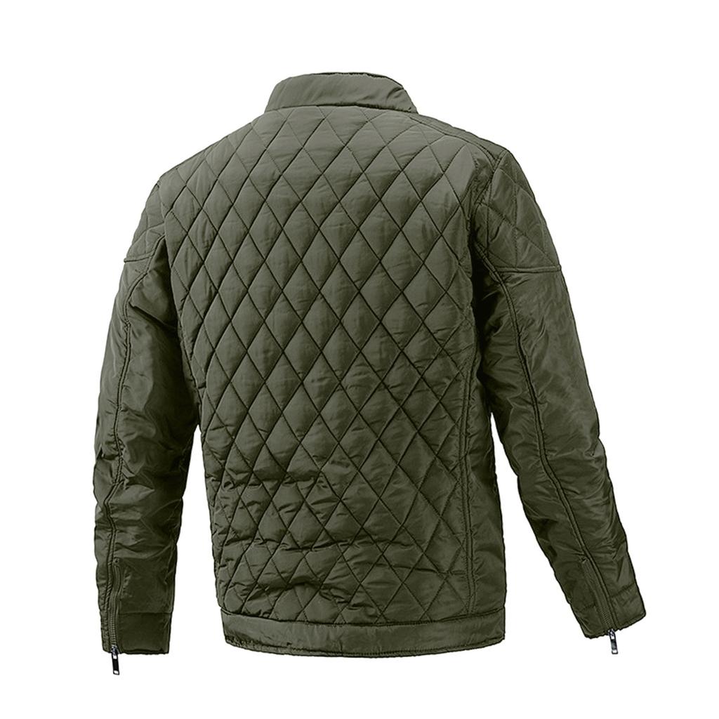 Новое двустороннее мужское однотонное пальто с хлопковым зажимом и воротником-стойкой на молнии, куртка