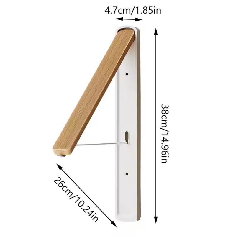 Home Window Balcony Folding Clothes Drying Rack, Stretchable & Invisible, Nodrill Wall Mounted Pole For Hanging Clothes