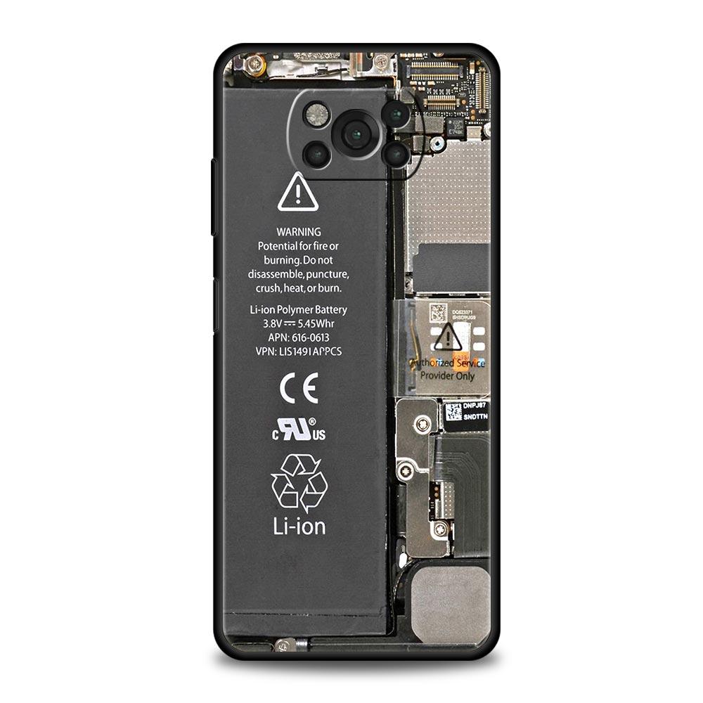 Чехол для телефона с рисунком печатной платы для Xiaomi Poco F7 F6 F5 F4 F3 X6 X5 X4 X3 NFC F7 Ultra M4 C51 C55 GT 5G Мягкий чехол из ТПУ