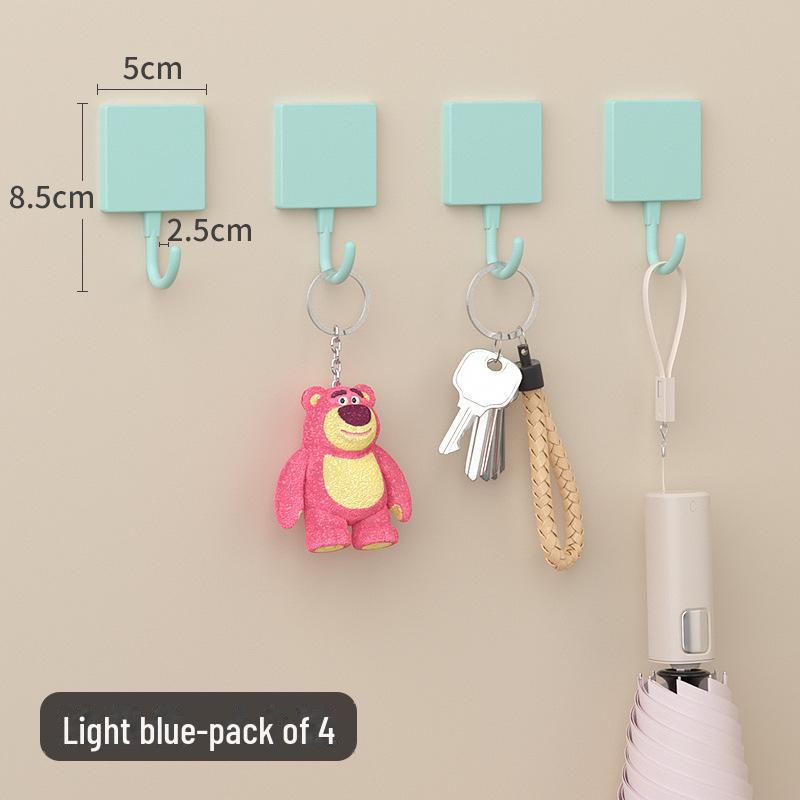 Крючки для стен с прочным клеем, не требующие пробивки - круглые крючки для ключей и кухонные крючки