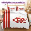Flamengo football soccer Pattern Bedding,Quilt Set Quilt Cover Pillowcase Home Birthday Gift (1*duvet cover+2*pillowcase,without core)