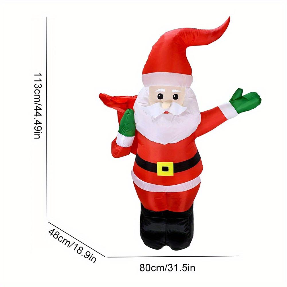 Inflatable Santa Claus Toy USB Rechargeable Electric Remote Control Inflatable Santa Claus Toy Christmas Decoration Toy Battery Not Included