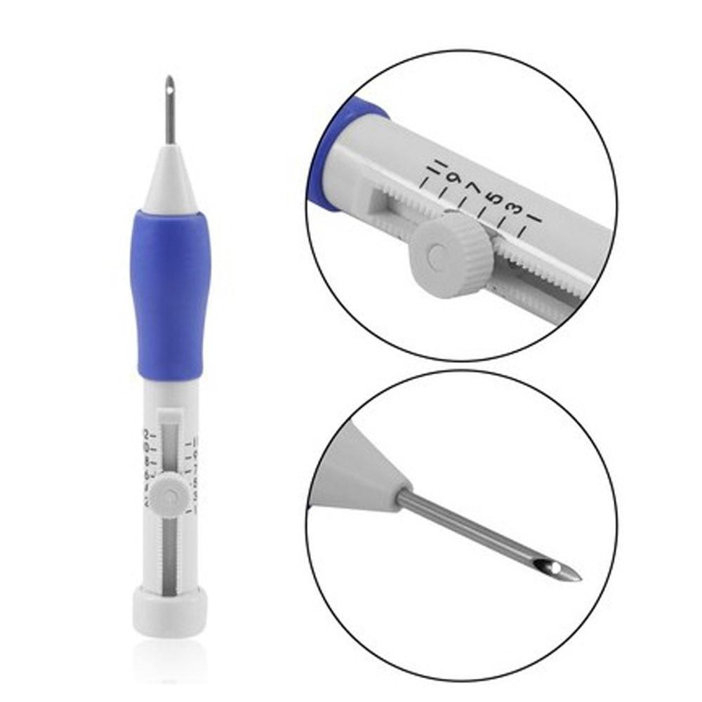 9Pcs/Box Magic ABS Plastic Stitching Embroidery Pen Set Sewing Knitting Punch Needle