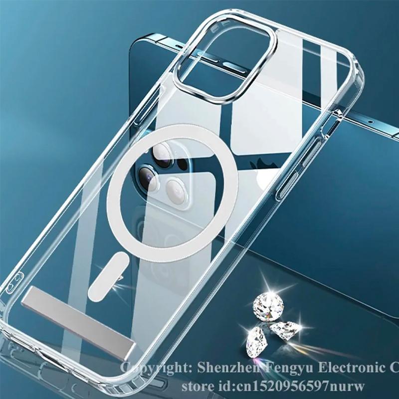Magnetic Phone Case with Kickstand for iPhone 17 Pro Max 16 14 Plus 15 13 12 11 Stand Mobile Cases Back Cover with Holder New