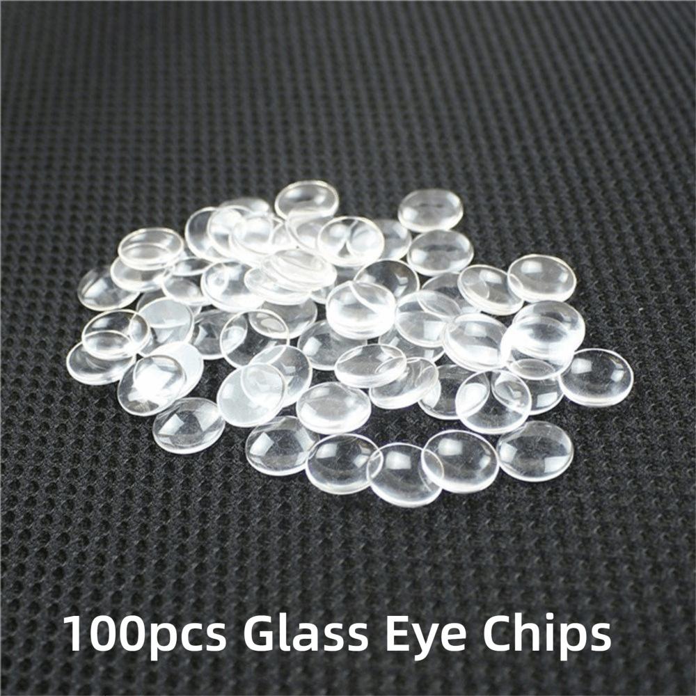 100pcs 14mm Funny Modified Accessories Glass Eye Chips DIY Crafts Blyth Dolls Time Gem