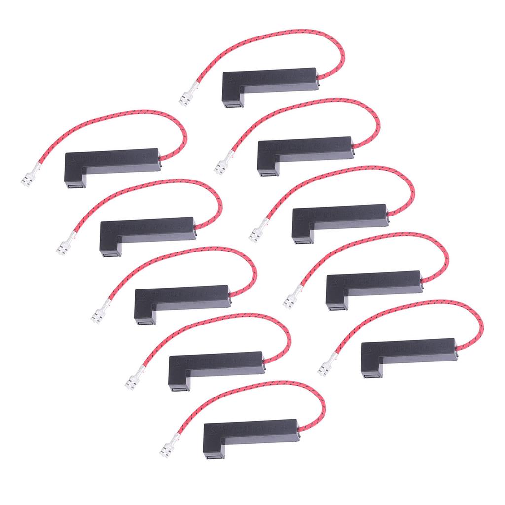 Упаковка из 10 предохранителей для микроволновой печи Страховка для микроволновой печи Аксессуар для микроволновой печи Пластиковая текстура Легко использовать Кабель