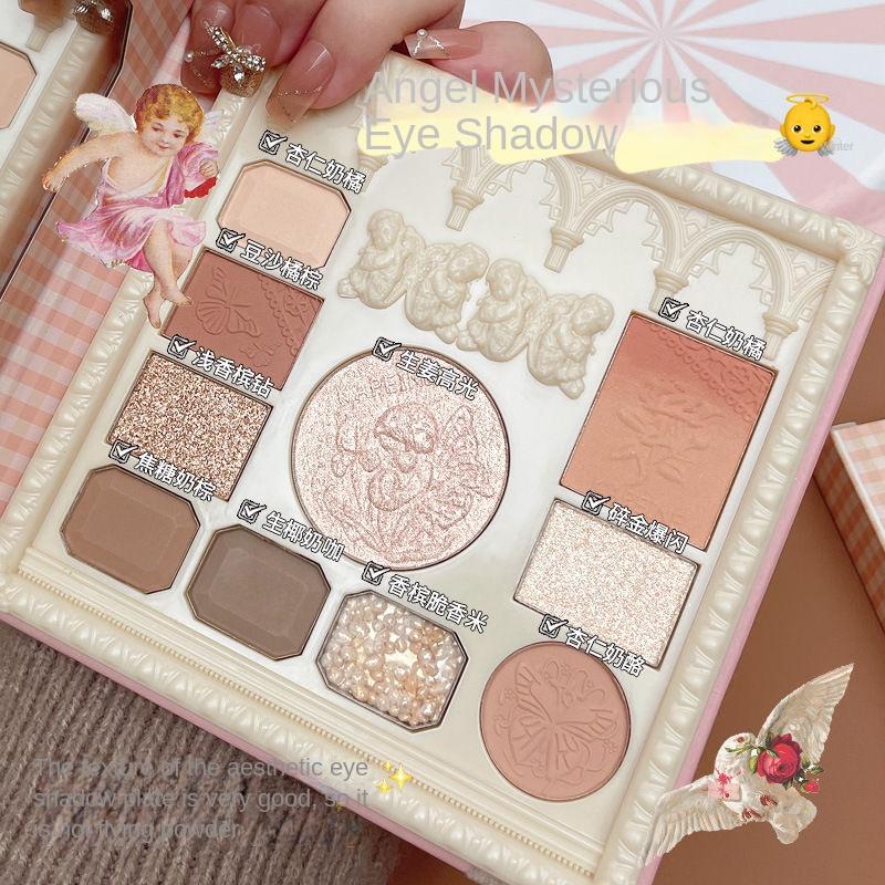 Angel Mysterious Ten-color Eyeshadow Disc, Matte Grooming, Smudge Blush, Highlight, Eyeshadow Multi-purpose Disc