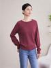 Women's Soft Wool Round Neck Knit Sweater - Versatile, Skin-Friendly, Hand-Crocheted