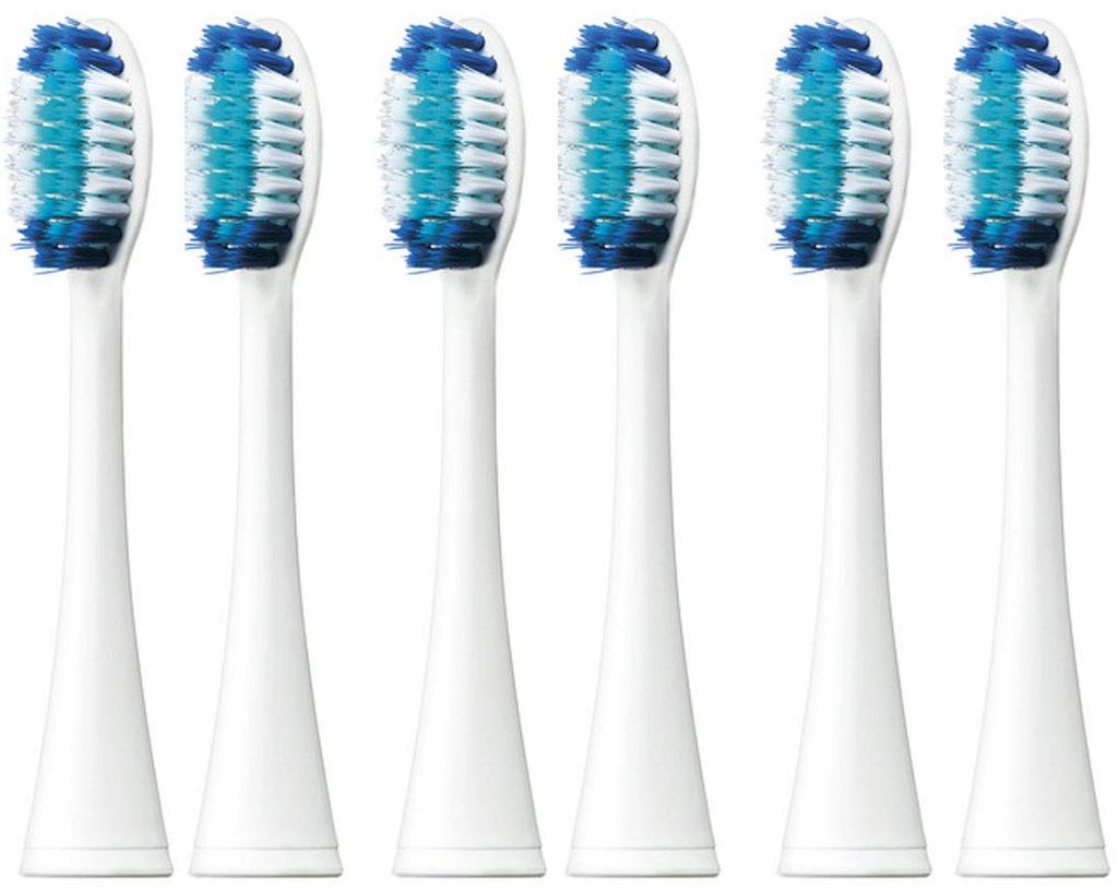 Сменная щетка Doltz Panasonic, щетка Doltz Extra Fine Bristle Brush, большая, 2 шт., набор из 3 штук, цвет белый (Всего штук) EW0801-W