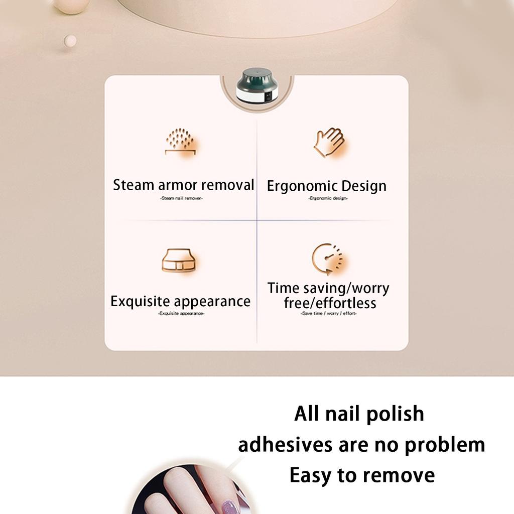 Electric Nail Soak Bowl Automatic Heating Nail Polish Remover Mild And Steam U V Gel Nail Polish Removal Home Nail Salon(blue)1pc