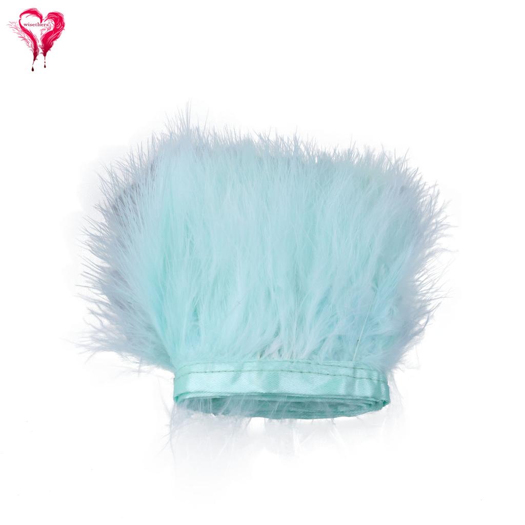Turkey Marabou Feather 1 Meter Fancy Soft Fluffy Dyed Colorful Ribbon Lace Trim 6-8 CM Party Dress Garment Decoration Fringe