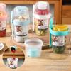 Double-Layer Portable Salad Cup Oatmeal Cereal Nut Yogurt Salad Cup Container Set With Fork School Lunch Box Food Storage Box