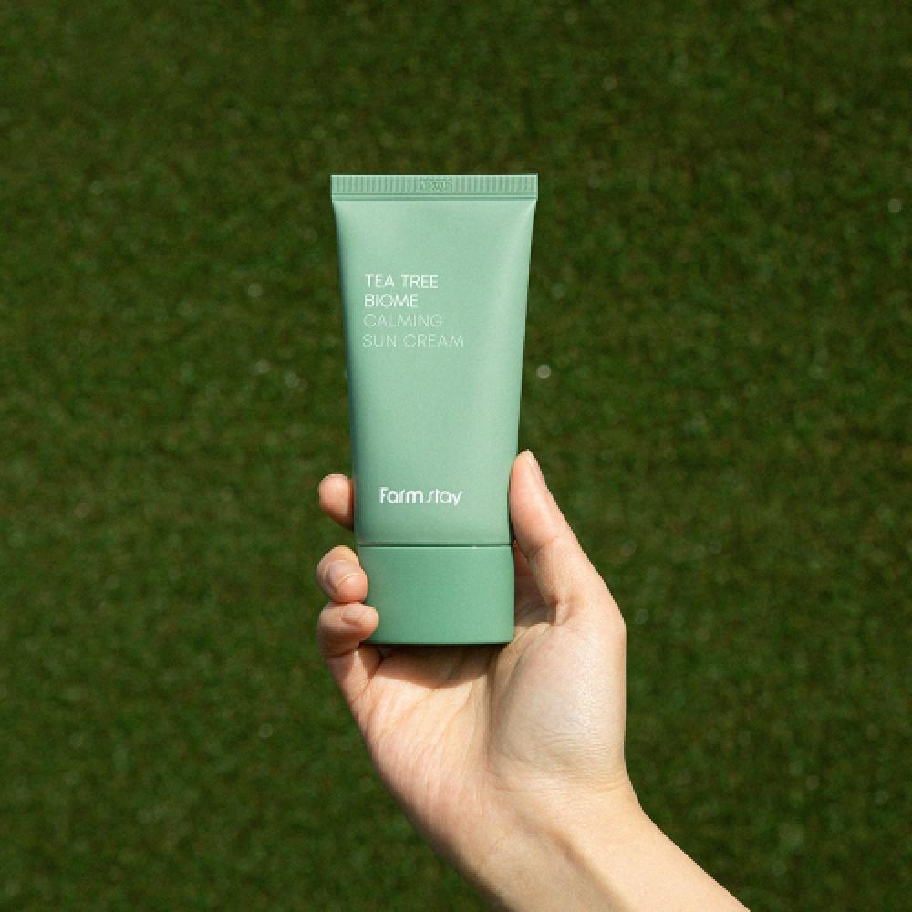 Farmstay [set Of 2] Tea Tree Biome Sun Cream 50g+cleansing Oil 250ml  + Travel Kit 4 Types 
