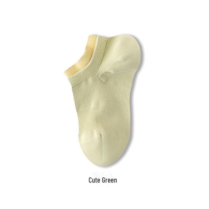 Женские нескользящие невидимые носки-лодочки с двухслойным дизайном - дышащая сетка для весны и лета