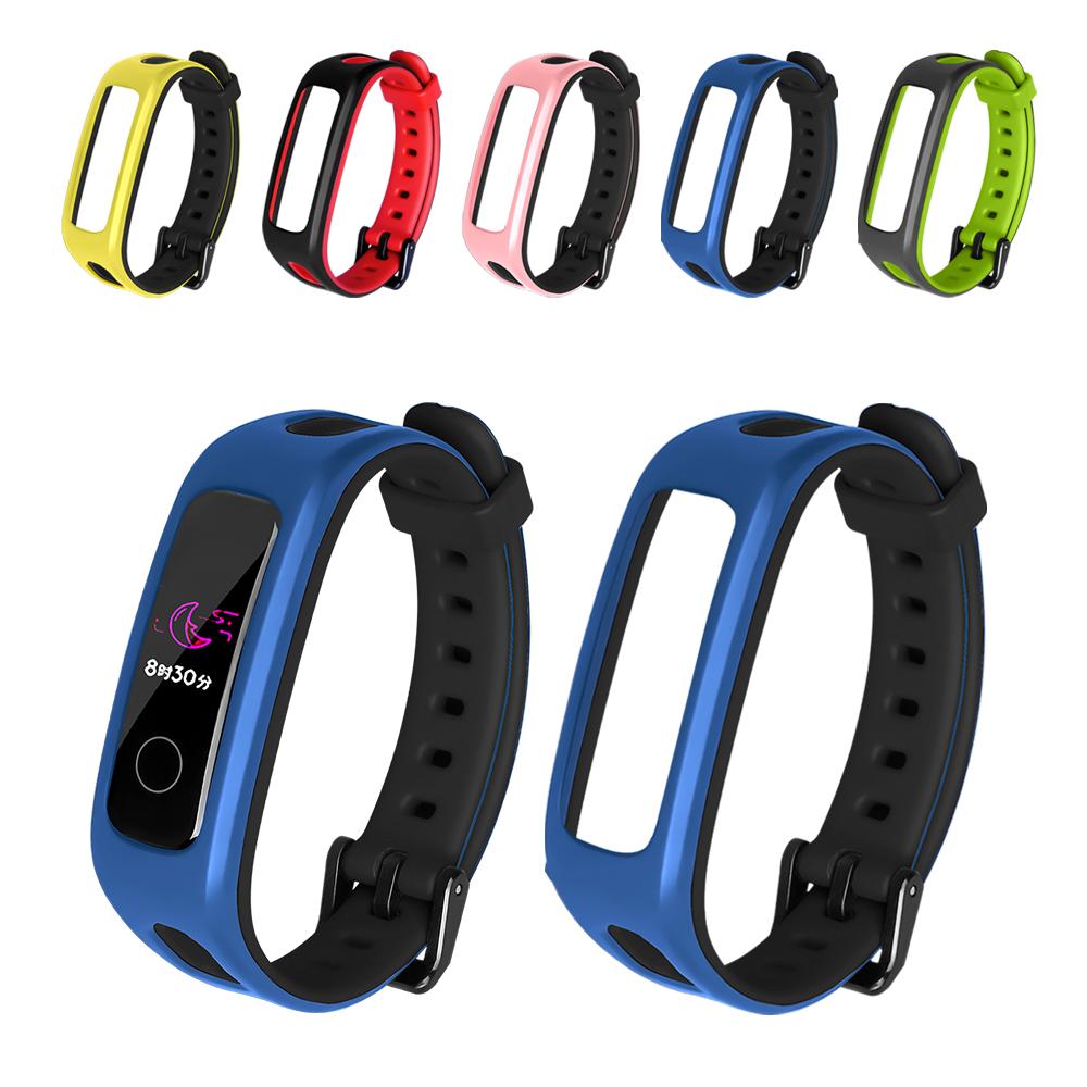 Dual Color Bracelet Colorful Soft Silicone Strap Watch Band Wrist Watchband Wristband