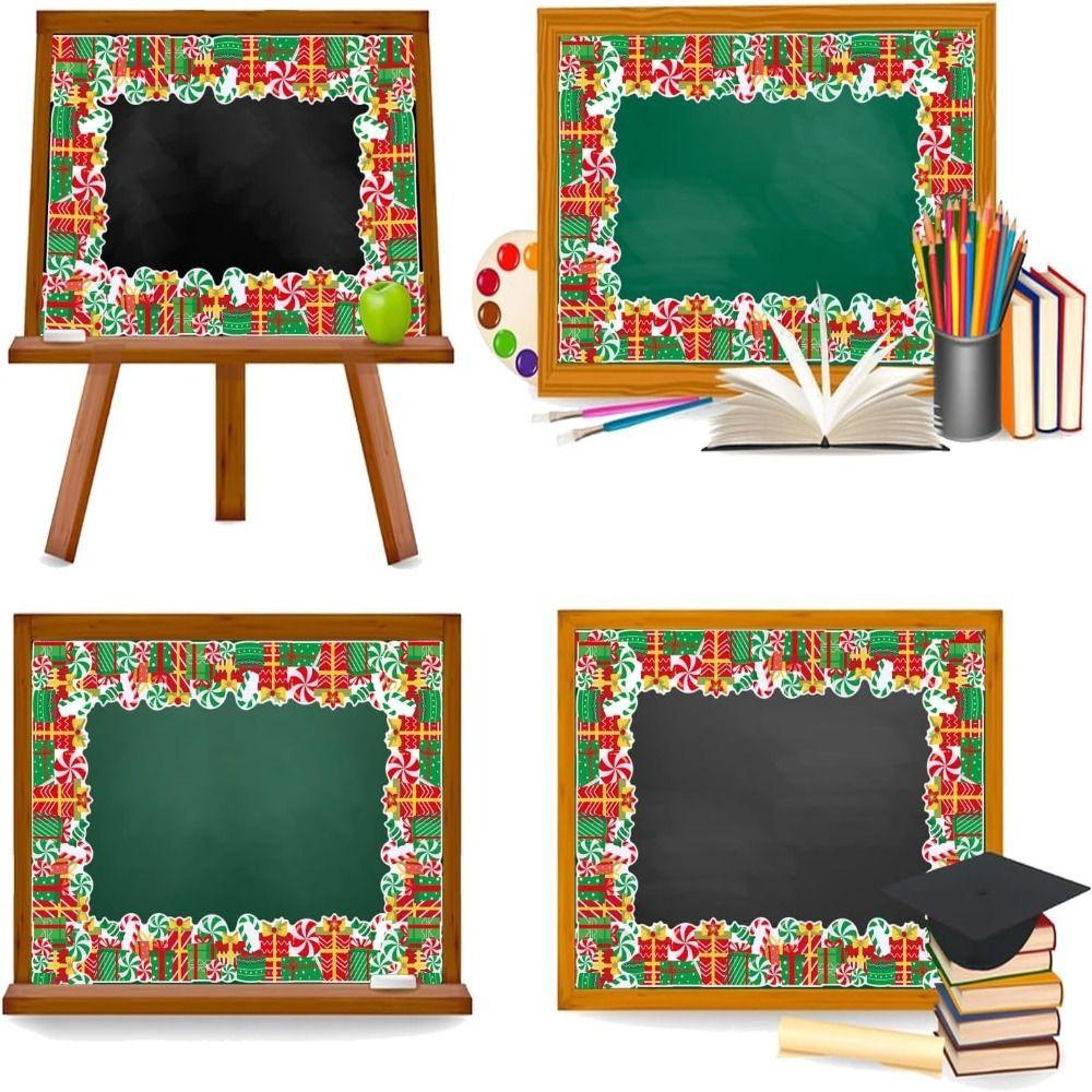 Self Adhesive Christmas Tree Stickers 10m Decorative Border Stickers Classroom Wall Decor