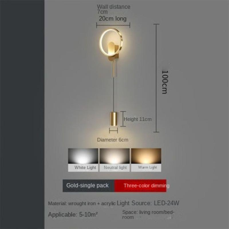 Прикроватный Настенный Светильник, Лампа Для Спальни, Минималистский Современный Коридор, Коридор, Настенный Светильник, Длинная Полоса, Гостиная, Фоновый Настенный Светильник