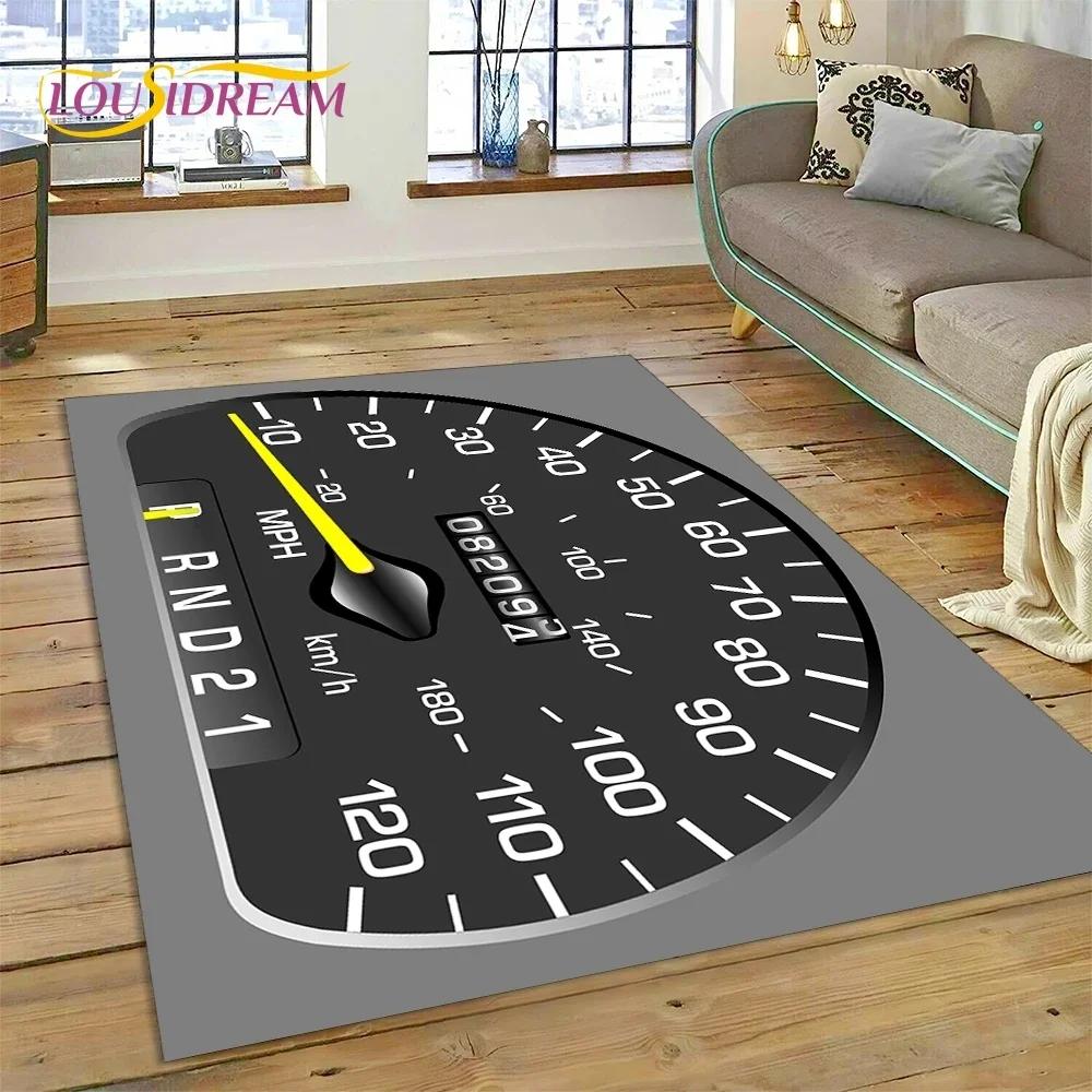 Racing Car Dashboard Machine Control Screen Carpet Rug for Bedroom Living Room Sofa Decoration,Child Game Large Decor Floor Mat