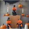 3Pcs/Set Durable Pumpkin Wizard Statue Craft Halloween Ornament Home Decor