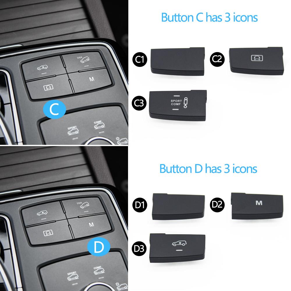 Автомобильный регулятор высоты подвески DSR, вспомогательный переключатель для спуска, многофункциональная кнопка для Mercedes BENZ ML GL GLS GLE W166