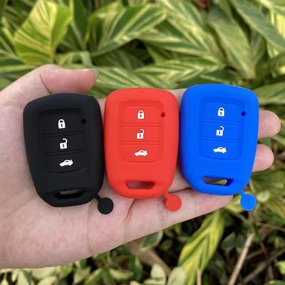Силиконовый чехол-накладка на 3 кнопки для автомобильного брелока Honda Jazz Civic Jade Vezel City Fit HR-V HRV