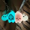 2 шт. Парный брелок Светящийся Силиконовый Форма Капли Воды Розовый Голубой Дизайн Улыбающееся Лицо Брелок Магнитная Застежка Подвеска для Сумки