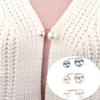 3/6/8PCS Non-Slip Pearl Brooch Adjustable Collar Clip Waist Fastening Pins Brooches  Scarf Fastening