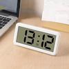 Battery Powered Digital Alarm Clock Time Date Display Snooze Table Clock 12/24H Wall-mounted LCD Clock with CR2032 Battery