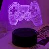 Современный игровой контроллер со светодиодной ночной подсветкой, работающий от USB, настольная лампа для спальни, подарок на день рождения геймеру, освещение и декор