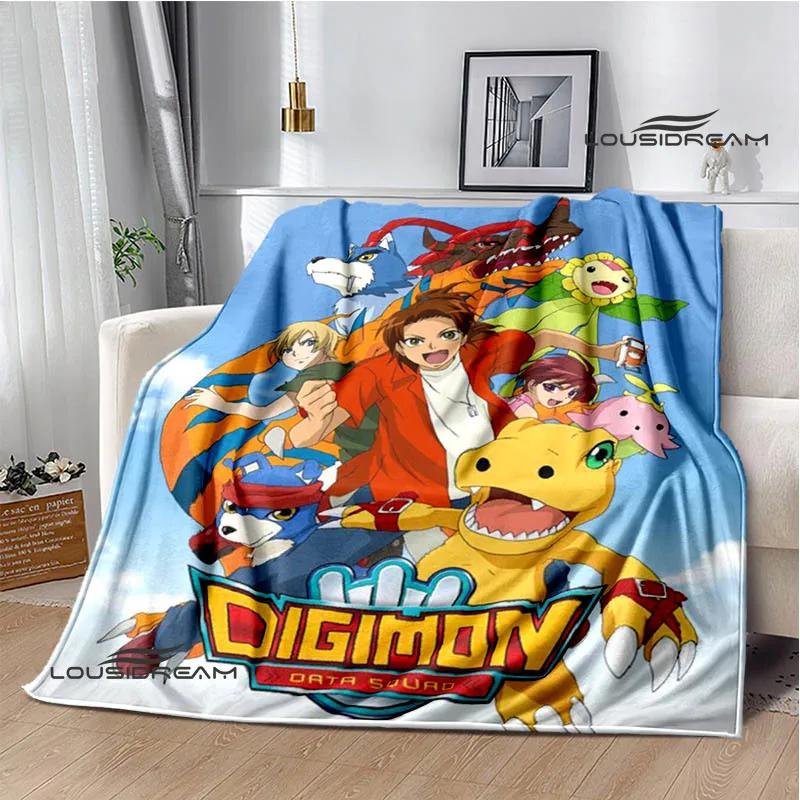 Digimon cartoon printed blanket Flannel Warm blankets Soft and comfortable blanket bed linings cubre cama Birthday Gift