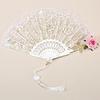 1pc/2pcs Vintage Spanish Flamenco Rose Lace Handheld Fan Elegant Black Folding Fan for Parties And Weddings