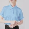SPRING SEAON Shirt Short No Loose Plus Business Work Light Size M Women's Blouse, Sleeve, Summer, Casual, Office, Iron, Wrinkle-Resistant, Fit, Sizes,