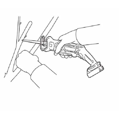 Сабельная пила Makita, аккумулятор 10,8 В JR104DSH 1,5 Ач, зарядное устройство, кейс в комплекте