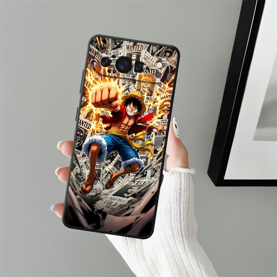 Black Soft Shell Case for Google Pixel 7a 6a 10 9 Pro XL 9a 6 7 8 Pro 8a Ones Pieces Luffys Anime