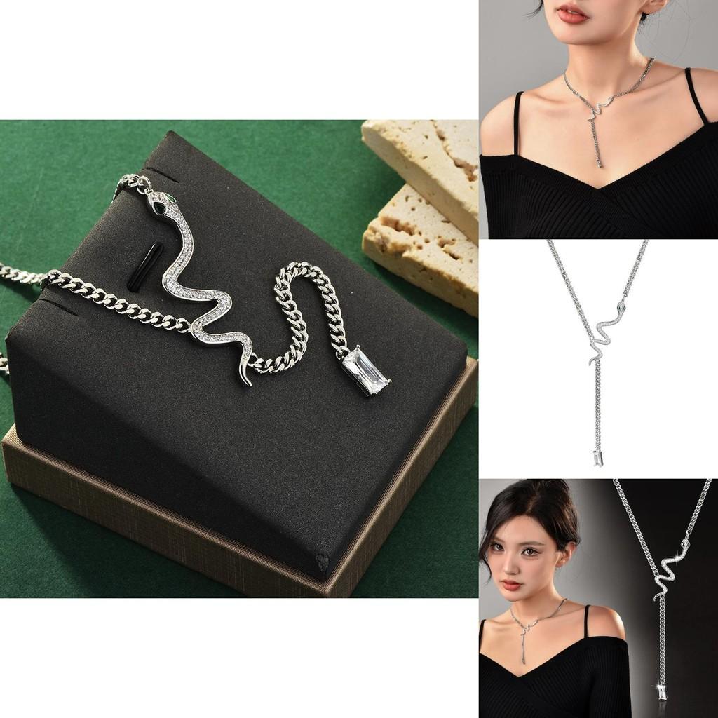Unique Snake Bone Necklace For Women Bohemian Style With Mixed Material Charm
