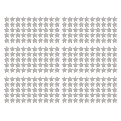 300 шт. Деревянные блестящие звезды 0,75x0,75 дюйма Серебристые для DIY-поделок Древесноволокнистая плита Конфетти Рассыпная Декорация для свадеб