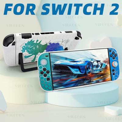 Мультяшный защитный чехол для Nintend Switch2 для установки в док-станцию Switch 2 Раздельный защитный чехол-накладка NS2 Консоль JoyCon Жесткий чехол