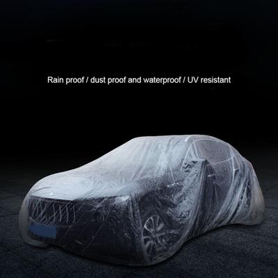 Экологически чистый одноразовый автомобильный чехол пылезащитный удобный прозрачный с эластичной лентой