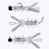 20PCS Soft Fishing Crawfish Lure Lobsters Baits Floating Shrimp Lobsters Baits Crayfishs Lure Swimbait Enduring