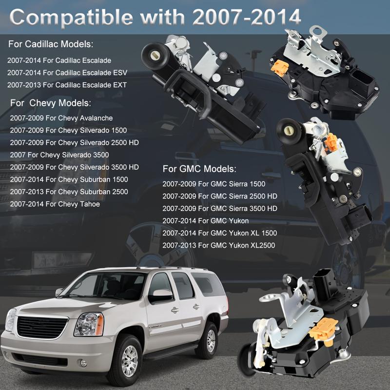 Front Rear Left Right Door Lock Latch Actuator For 00-14 Cadillac Escalade Chevy Silverado Suburban Tahoe GMC Sierra Yukon