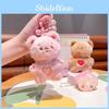 Brown Playful Plush And Pink Bear Keychain Fun And Stylish Key Accessory Holder