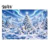 Christmas Wall Banner 70" x 45" Photography Backdrop, Winter Snow Scene Merry Party Backdrop Background, Holiday New Year Decoration for Photo