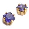 [C4987] - Gold Plated 'Essential' Purple Earrings 5 ​​mm
