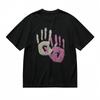 Men's Trend All-Season Classic T-Shirt Artistic Hand Imprint Design Tee