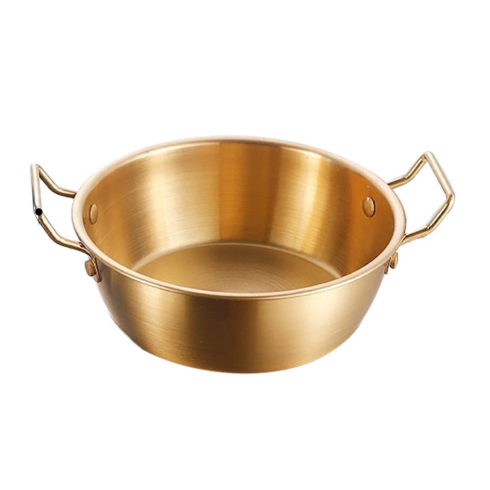 Rustless Steel Serving Bowl Round Deep Appetizer Bowl Practical Food Basin Fruit Storage
