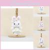 Cute Bunny Plush Toy Keychain Soft Pp Cotton Rabbit Doll In Charming Colorful Designs Dress