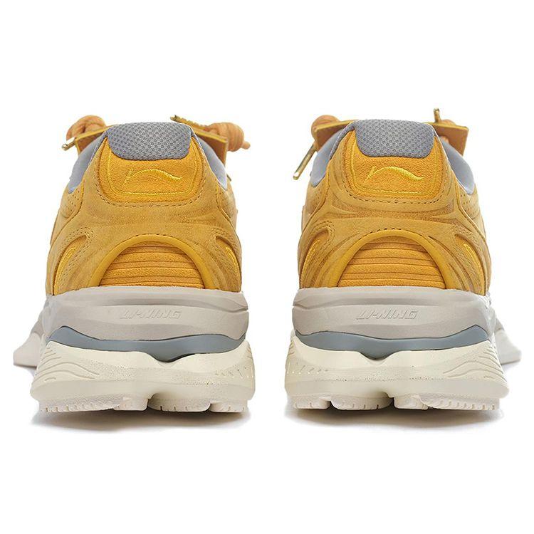 Li Ning Чжэн Жун Кожаные Амортизирующие Нескользящие Износостойкие Легкие Низкие Спортивные Повседневные Кроссовки Мужские Желтые ALJS015-1