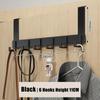 Storage Hooks Over The Door 6 Hooks Clothes Coat Hat Towel Hanger Home Organizer Rack Bathroom Kitchen Accessories Holder