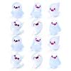 6/12/24Pcs Halloween Ghost Figurine Glow-in-the-dark Mini Cartoon Ghost Resin Statue Luminous Miniature Ghost Ornament Desktop Decoration